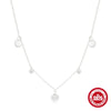 Wholesale S925 Sterling Silver Tassel Zircon Round Pendant Clavicle Necklace For Women With Electroplating Design