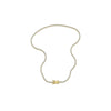 Wholesale S925 Sterling Silver Tennis Chain Necklace With Single Row Zircon Inlay Electroplated Platinum Or 18K Gold Geometric Style