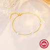 Wholesale S925 Sterling Silver Three Diamondencrusted Light Luxury Elegant Stacked Daily Allmatch Women's Bracelet With Geometric Design And Electroplating Treatment