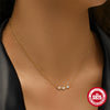 Wholesale S925 Sterling Silver Three Diamondencrusted Stacked Ochain Necklace For Women With Electroplating Treatment Light Luxury Elegant Clavicle Chain