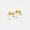 Wholesale S925 Sterling Silver Three Petal Flower Earrings For Women With Electroplated Platinum And Gold Geometric And Fashion Personality Design