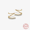 Wholesale S925 Sterling Silver Torsion Rod Earrings With Geometric Design And Electroplating For Women