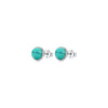 Wholesale S925 Sterling Silver Turquoise Earrings With Niche Design And Geometric Pattern Set With Precious Stones