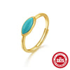 Wholesale S925 Sterling Silver Turquoise Horse Eye Stud Earrings Necklace Ring Suit With Electroplating For Women And Unisex As Wear Accessories