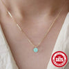 Wholesale S925 Sterling Silver Turquoise Sunflower Geometric Women's Necklace With Electroplating