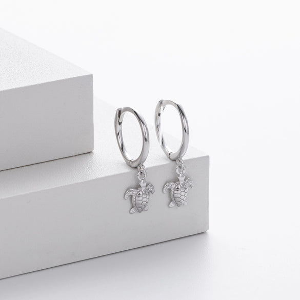 Wholesale S925 Sterling Silver Turtle Earrings Lovely Animal Style