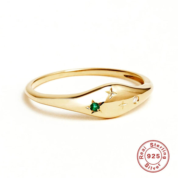 Wholesale S925 Sterling Silver Twelve Constellation Stars Diamondencrusted Women's Ring With Electroplating