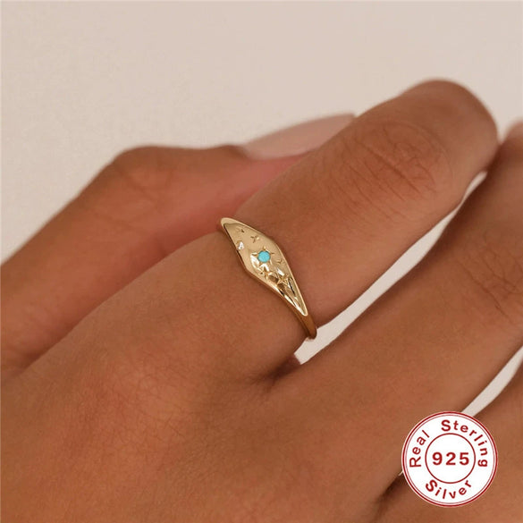 Wholesale S925 Sterling Silver Twelve Constellation Stars Diamondencrusted Women's Ring With Electroplating
