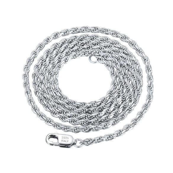 Wholesale S925 Sterling Silver Twist Chain Geometric Style Unisex Hiphop Necklace With Electroplating