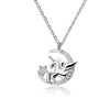 Wholesale S925 Sterling Silver Unicorn Necklace With Cross Chain And Electroplating Treatment For Women