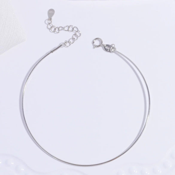 Wholesale S925 Sterling Silver Universal Screw Diy Beaded Snake Bone Chain Stacking Bracelet Electroplated