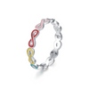 Wholesale S925 Sterling Silver Unlimited Love Symbol Epoxy Ring For Women