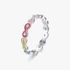 Wholesale S925 Sterling Silver Unlimited Love Symbol Epoxy Ring For Women
