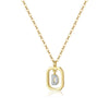 Wholesale S925 Sterling Silver Uppercase English Letter Pendant Necklace With 18K Gold Electroplating And Diamond Treatment