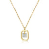 Wholesale S925 Sterling Silver Uppercase English Letter Pendant Necklace With 18K Gold Electroplating And Diamond Treatment