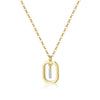 Wholesale S925 Sterling Silver Uppercase English Letter Pendant Necklace With 18K Gold Electroplating And Diamond Treatment