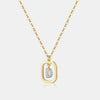 Wholesale S925 Sterling Silver Uppercase English Letter Pendant Necklace With 18K Gold Electroplating And Diamond Treatment