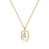 Wholesale S925 Sterling Silver Uppercase English Letter Pendant Necklace With 18K Gold Electroplating And Diamond Treatment