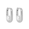 Wholesale S925 Sterling Silver Ushaped Bead Earrings Geometric Minimalist Electroplated Design