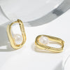 Wholesale S925 Sterling Silver Ushaped Bead Earrings Geometric Minimalist Electroplated Design