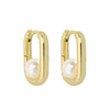 Wholesale S925 Sterling Silver Ushaped Bead Earrings Geometric Minimalist Electroplated Design