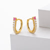 Wholesale S925 Sterling Silver Ushaped Electroplated Zirconium Inlaid Women's Light Luxury Style Earrings