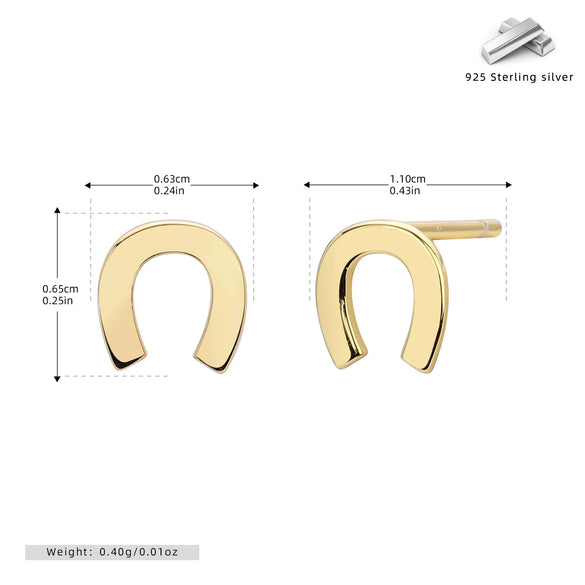 Wholesale S925 Sterling Silver Ushaped Fashion Simple Allmatch Women's Ear Jewelry With Electroplating Design