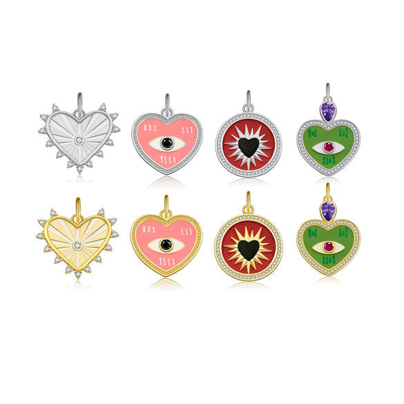 Wholesale S925 Sterling Silver Variety Shape Drop Pendant Clavicle Chain With Platinum Or 18K Gold Electroplating For Women