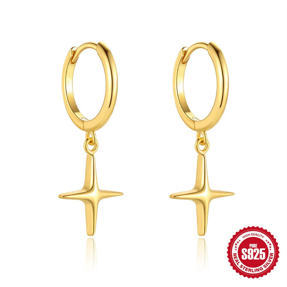 Wholesale S925 Sterling Silver Vintage Pearl Diamond Earrings With Geometric Pattern And Electroplating For Women