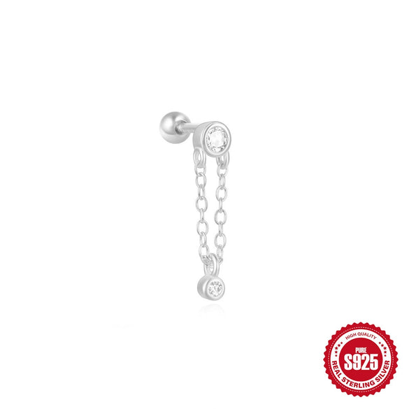 Wholesale S925 Sterling Silver Water Drop Cone Pendant Earrings With Zircon And Geometric Design For Women
