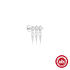 Wholesale S925 Sterling Silver Water Drop Cone Pendant Earrings With Zircon And Geometric Design For Women