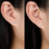 Wholesale S925 Sterling Silver Water Drop Petals Flower Zircon Earrings For Women
