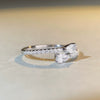 Wholesale S925 Sterling Silver Water Drop Ring Women's Fashion Simple Highgrade Design