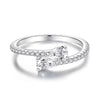 Wholesale S925 Sterling Silver Water Drop Ring Women's Fashion Simple Highgrade Design