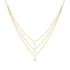 Wholesale S925 Sterling Silver Water Drop Shaped Three Layer Stacked O Chain Necklace For Women With Electroplating Treatment And Geometric Design