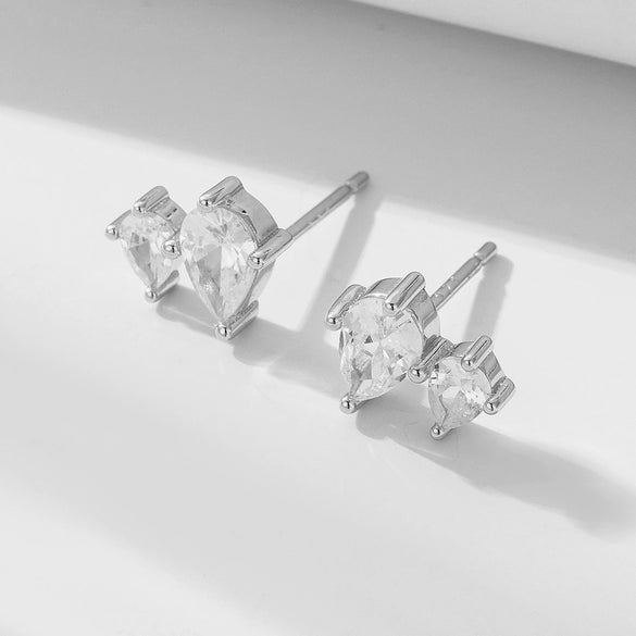 Wholesale S925 Sterling Silver Water Drop Zircon Diamond Inlaid Earrings For Women