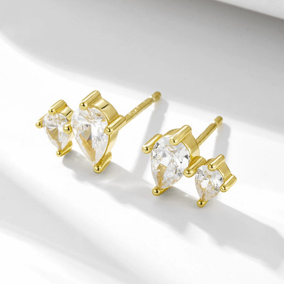 Wholesale S925 Sterling Silver Water Drop Zircon Diamond Inlaid Earrings For Women