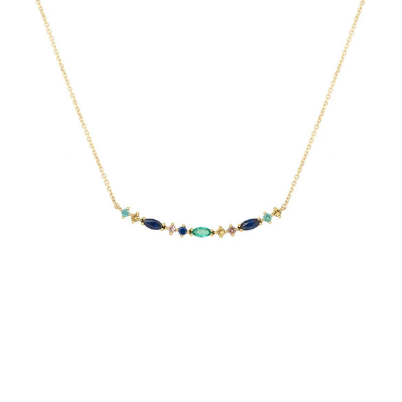 Wholesale S925 Sterling Silver Water Drops Dopamine Clavicle Necklace With Geometric Styling And Electroplating For Women