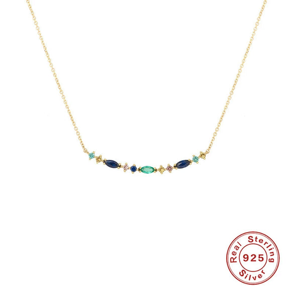 Wholesale S925 Sterling Silver Water Drops Dopamine Clavicle Necklace With Geometric Styling And Electroplating For Women