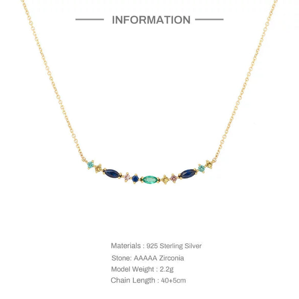 Wholesale S925 Sterling Silver Water Drops Dopamine Clavicle Necklace With Geometric Styling And Electroplating For Women