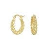 Wholesale S925 Sterling Silver Wave Pattern Twist Half Circle C Shaped Ear Buckle Earrings With Electroplating For Women