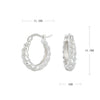 Wholesale S925 Sterling Silver Wave Pattern Twist Half Circle C Shaped Ear Buckle Earrings With Electroplating For Women
