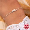 Wholesale S925 Sterling Silver Women's Bracelet With Horse Eye Crown Zircon Inlaid In Geometric Pattern