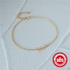 Wholesale S925 Sterling Silver Women's Bracelet With Micro Zircon Inlay Geometric Style Electroplated Hand Jewelry