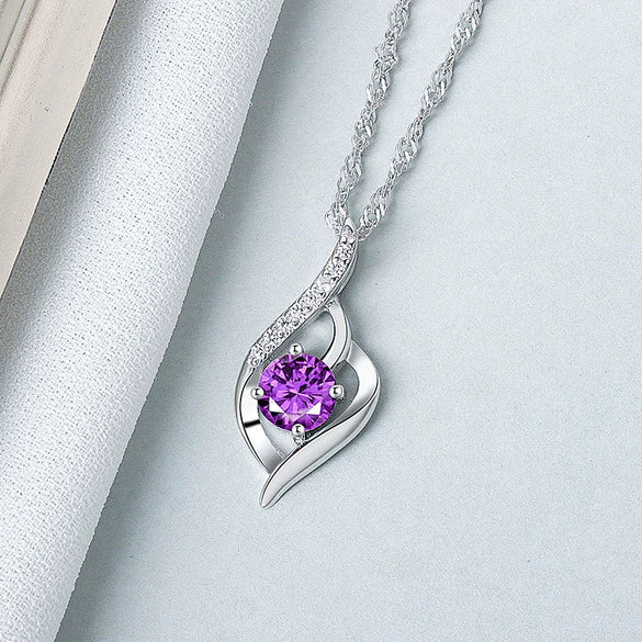 Wholesale S925 Sterling Silver Women's Clavicle Chain Pendant Necklace With Electroplating Treatment