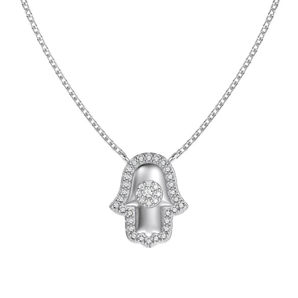 Wholesale S925 Sterling Silver Women's Clavicle Chain With Blue Eyes And Devil's Eye Design Electroplated