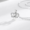Wholesale S925 Sterling Silver Women's Clavicle Necklace Bow Personality Pendant
