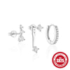 Wholesale S925 Sterling Silver Women's Daily Elegant Matching Earrings Set With Geometric Design And Electroplating
