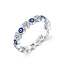 Wholesale S925 Sterling Silver Women's Devil's Eye Ring With Dropping Glue Treatment