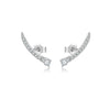 Wholesale S925 Sterling Silver Women's Earrings With Irregular Geometric Design And Diamond Treatment Platinum Or 18K Gold Electroplating